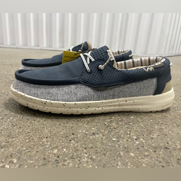 Gently Worn EUC Hey Dude Casual Welsh Ocean stylish comfortable shoes size 10 - Picture 7 of 16